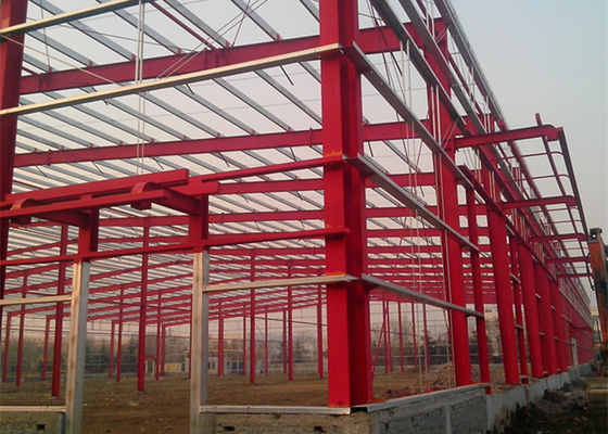 Baustahl fabrizierte Stahlkonstruktionsstahlskelettbaumetalllager vor